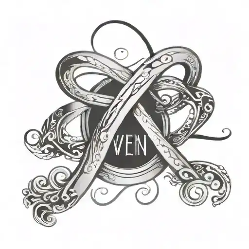 Infinity Symbol with words "EVEN IF" tattoo design idea