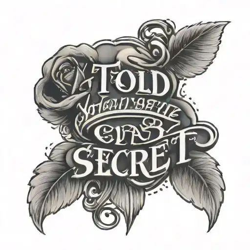 quote "If i told you then it wouldnt be a secret" with "Shhh.." and a finger against lips  tattoo design idea