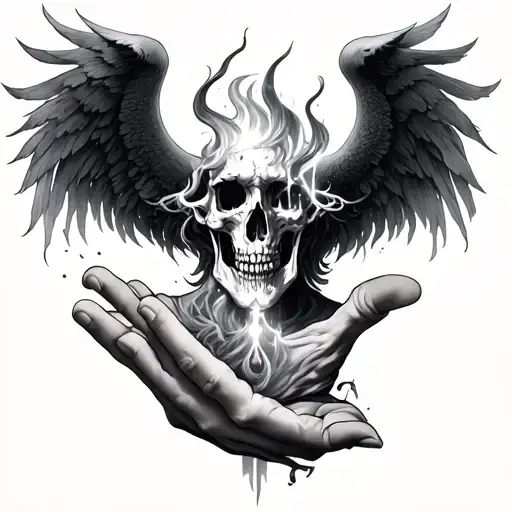 heaven and Hell hand Tatto tattoo design idea