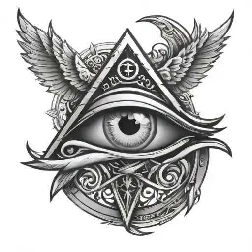 eye of Horus cyber sigilism tattoo tattoo design idea
