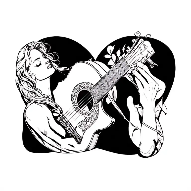 "if you lost your faith in love and music, the end won't be long" tattoo design idea