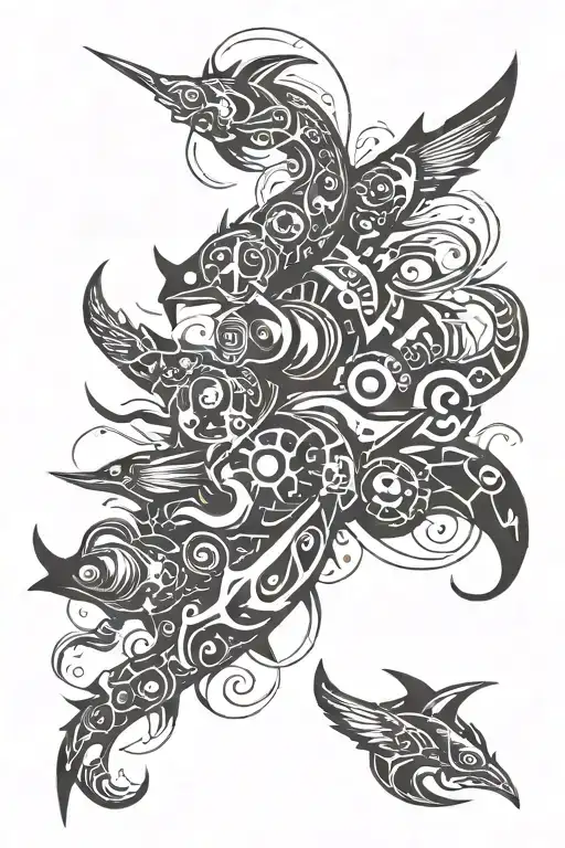 I'm a gamer and like the idea of a health bar system on my left arm with Philiscia, Marlin, Hayden, my health bar have 1 tattoo design idea