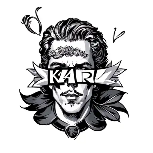 the name Karl but celebrating it tattoo design idea