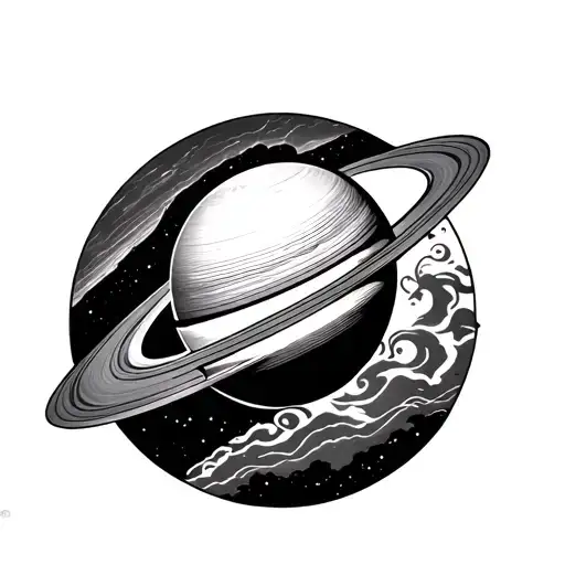 Vegeta ultra ego self love saturn tattoo design idea