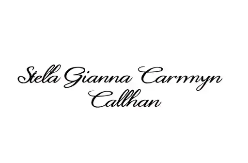"Stella Gianna Carmyn Callahan" tattoo design idea
