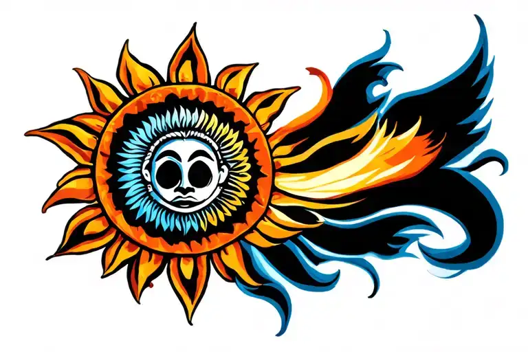 Mahabharat karna sun symbol tattoo design idea