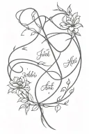 ASU Pitchfork with these song lyrics incorporated "If it don't move your feet then I don't eat so we like neck-to-neck" tattoo design idea