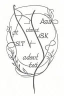 ASU Pitchfork with these song lyrics incorporated "If it don't move your feet then I don't eat so we like neck-to-neck" tattoo design idea