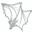 bat flying tattoo design idea