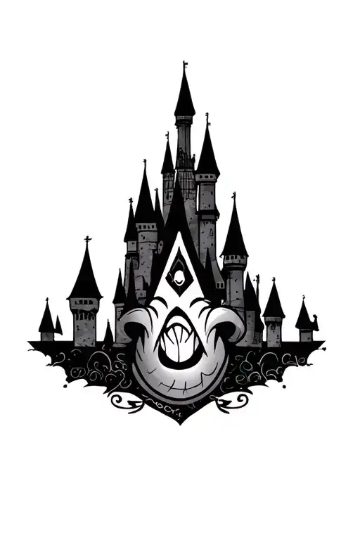 Disney inspired tattoo featuring iconic symbols tattoo design idea