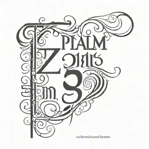 Psalm 23:4 tattoo design idea