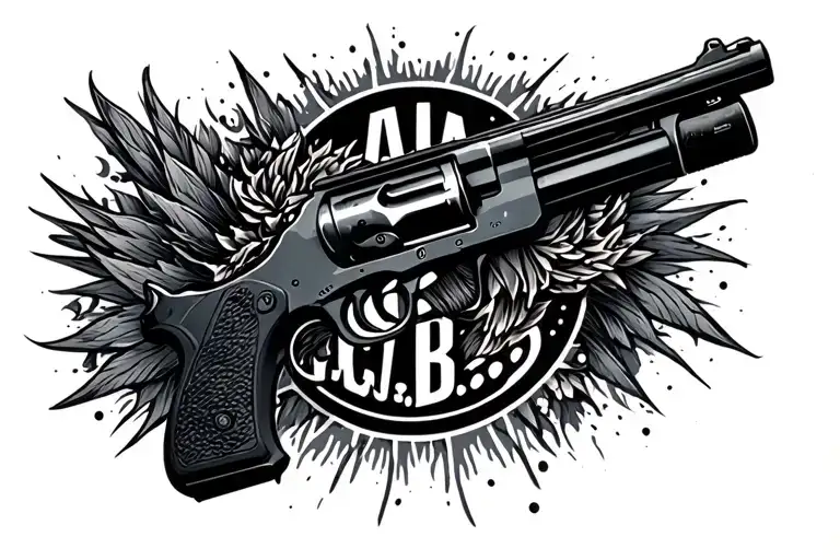 A.C.A.B integrated in a shotgun  tattoo design idea