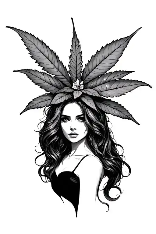 Black Maryjane tattoo design idea