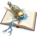 book opening to a real world inside tattoo design idea