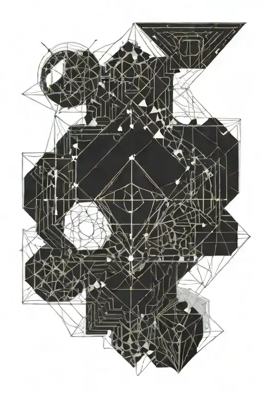 exo geo patern grec science tattoo design idea