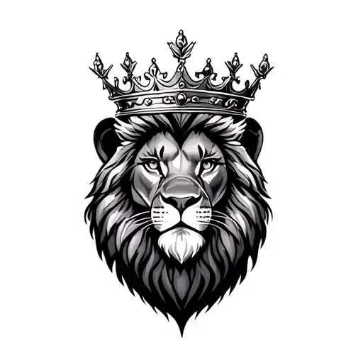 Lion With A Crown tattoo design idea