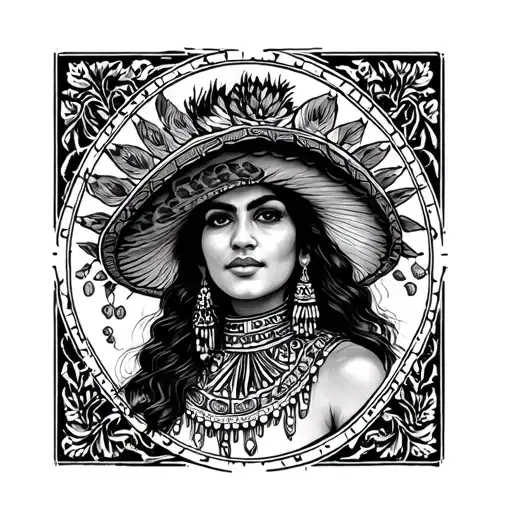Mexican Charra tattoo design idea