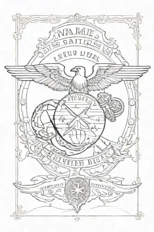 marines Air Force c tattoo design idea