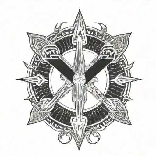 tesla code circle shape tattoo design idea