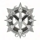 tesla code circle shape tattoo design idea