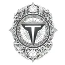 tesla code circle shape tattoo design idea