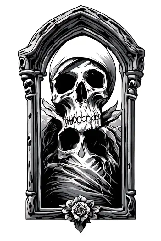 tombstone tattoo design idea