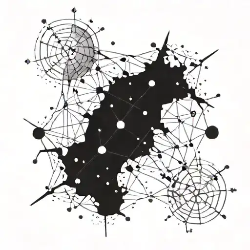 Pleiades constellation merging tattoo design idea