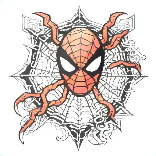 Spiderman logo tattoo design idea