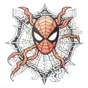 Spiderman logo tattoo design idea