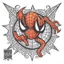 Spiderman logo tattoo design idea