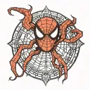Spiderman logo tattoo design idea