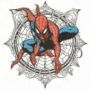 Spiderman logo tattoo design idea