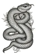 Black mamba snake tattoo design idea