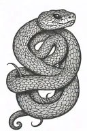 Black mamba snake tattoo design idea
