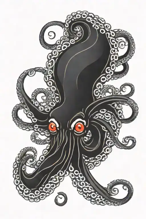 scary japanese octopus tattoo design idea