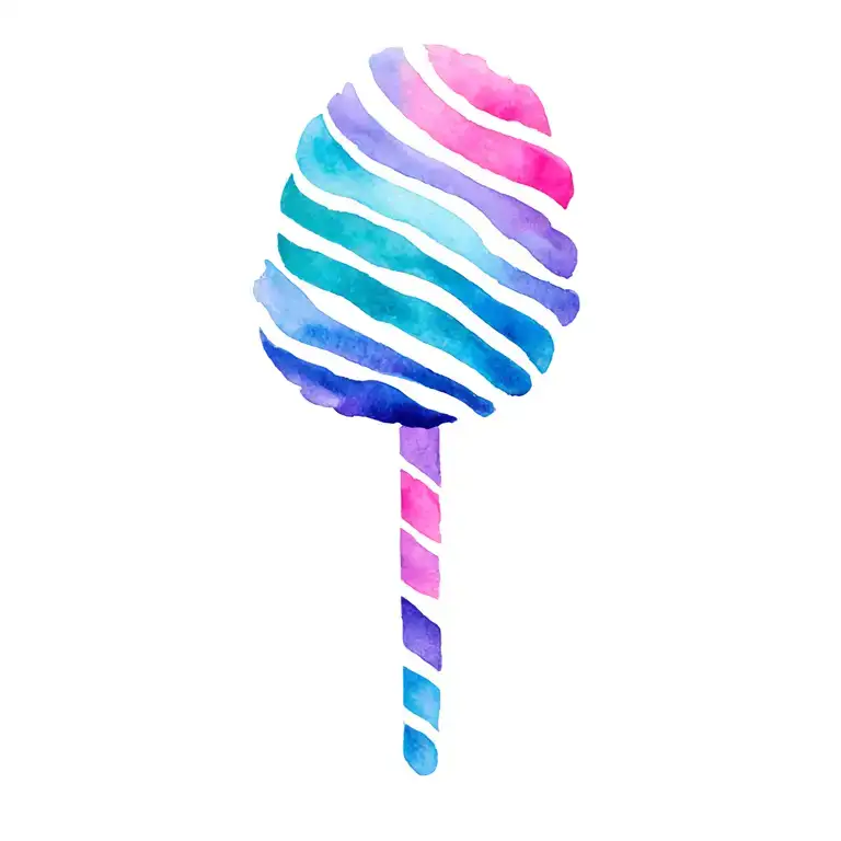 cotton candy zebra stripe tattoo design idea
