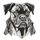 boxer dog tattoo design idea