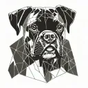 boxer dog tattoo design idea
