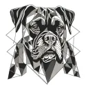 boxer dog tattoo design idea