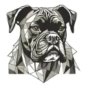 boxer dog tattoo design idea