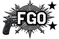 "FGO" "FGO" "FGO" microphone , star, gun tattoo design idea