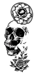 grateful dead skull tattoo design idea