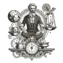 stoicism balance/scale temperance Jesuit tantrum quantum tattoo design idea