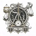 stoicism balance/scale temperance Jesuit tantrum quantum tattoo design idea