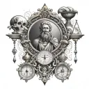 stoicism balance/scale temperance Jesuit tantrum quantum tattoo design idea