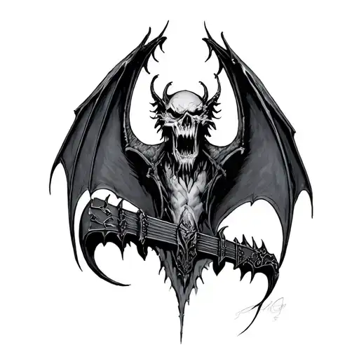 Avenged Sevenfold Deathbat tattoo design idea