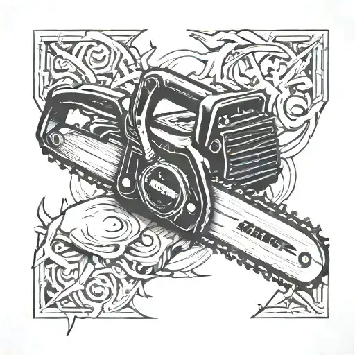 Chainsaw tattoo design idea