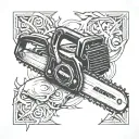 Chainsaw tattoo design idea