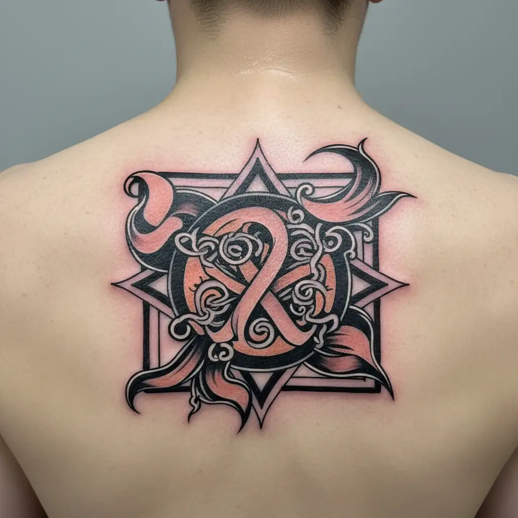 breast cancer survivor symbol intertwined tattoo design idea