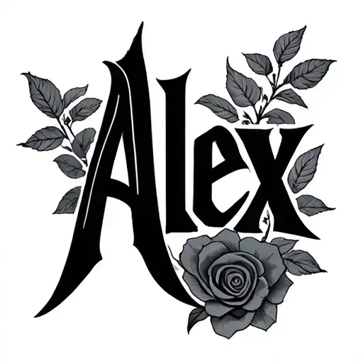 Alex name tattoo design idea